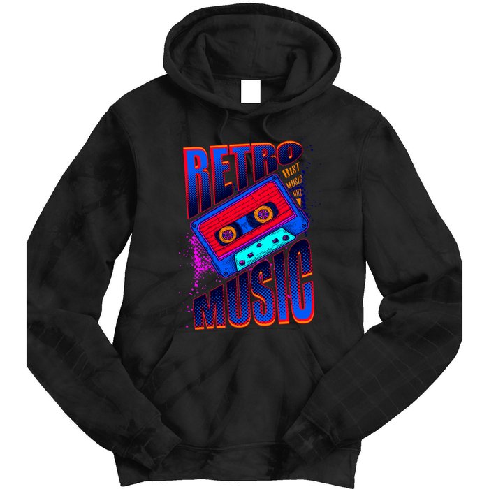 Retro Music Neon Tie Dye Hoodie