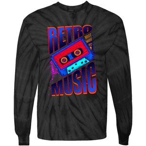 Retro Music Neon Tie-Dye Long Sleeve Shirt