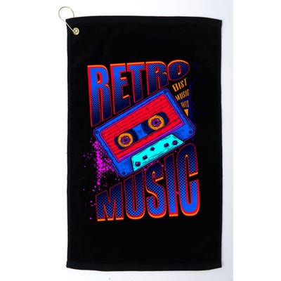 Retro Music Neon Golf Towel
