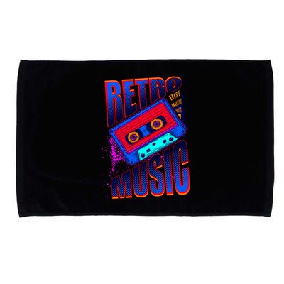 Retro Music Neon Microfiber Hand Towel