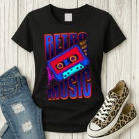 Retro Music Neon Womens T-Shirt