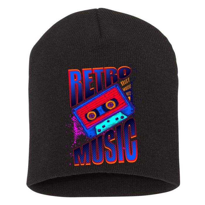 Retro Music Neon Short Acrylic Beanie