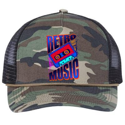 Retro Music Neon Retro Rope Trucker Hat Cap