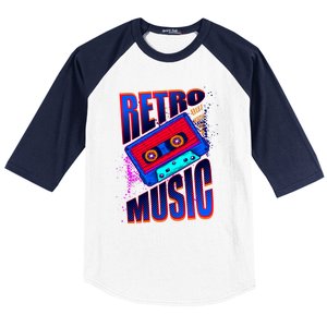 Retro Music Neon Baseball Sleeve Shirt