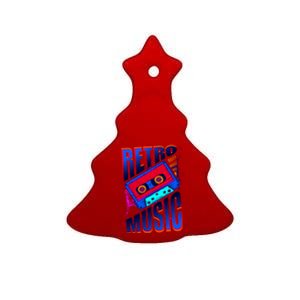 Retro Music Neon Ceramic Tree Ornament