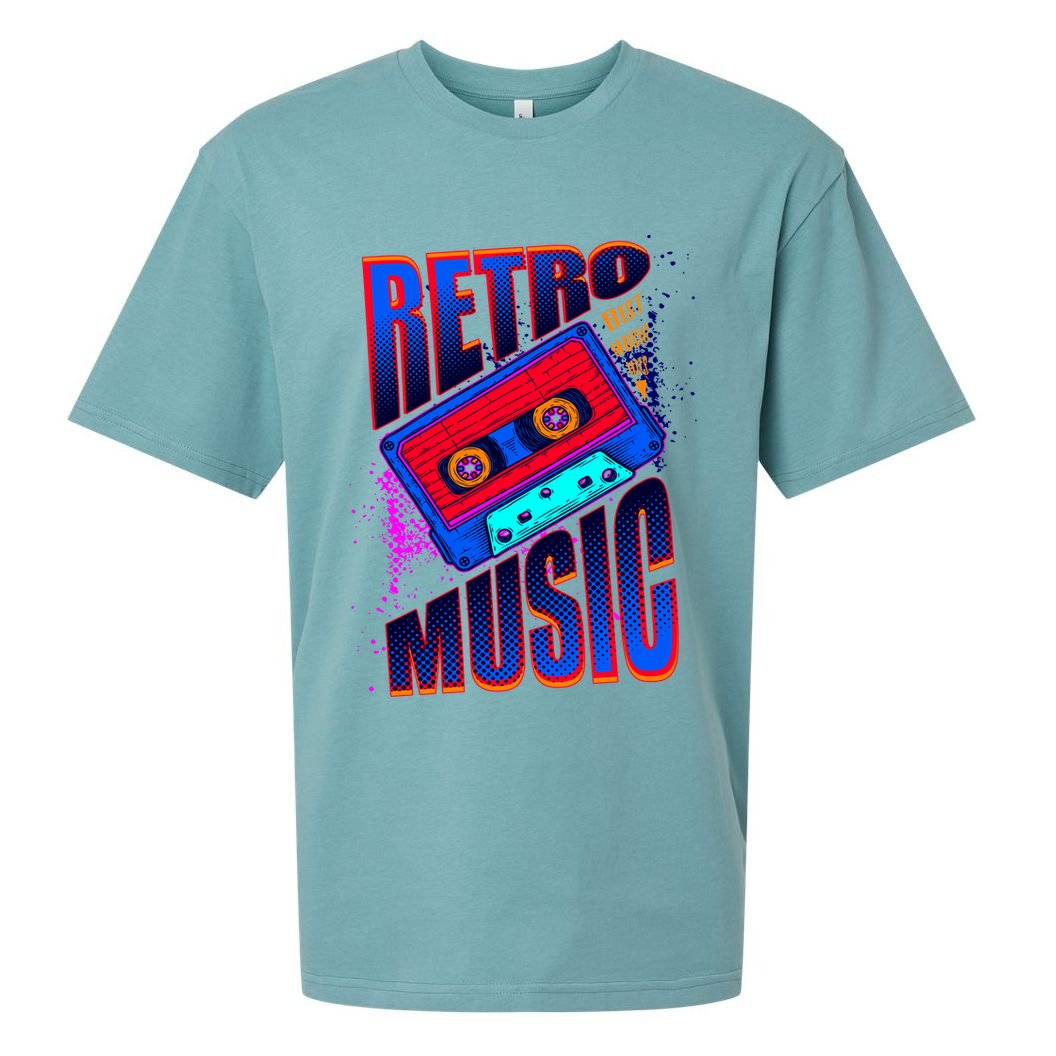 Retro Music Neon Sueded Cloud Jersey T-Shirt