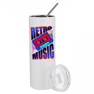 Retro Music Neon Stainless Steel Tumbler