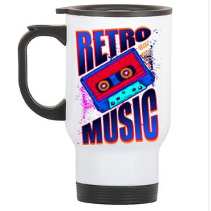 Retro Music Neon Stainless Steel Travel Mug