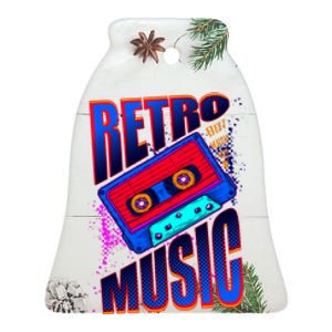 Retro Music Neon Ceramic Bell Ornament