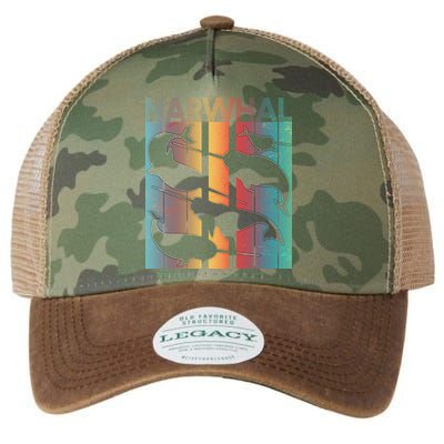 Retro Narwhal Legacy Tie Dye Trucker Hat