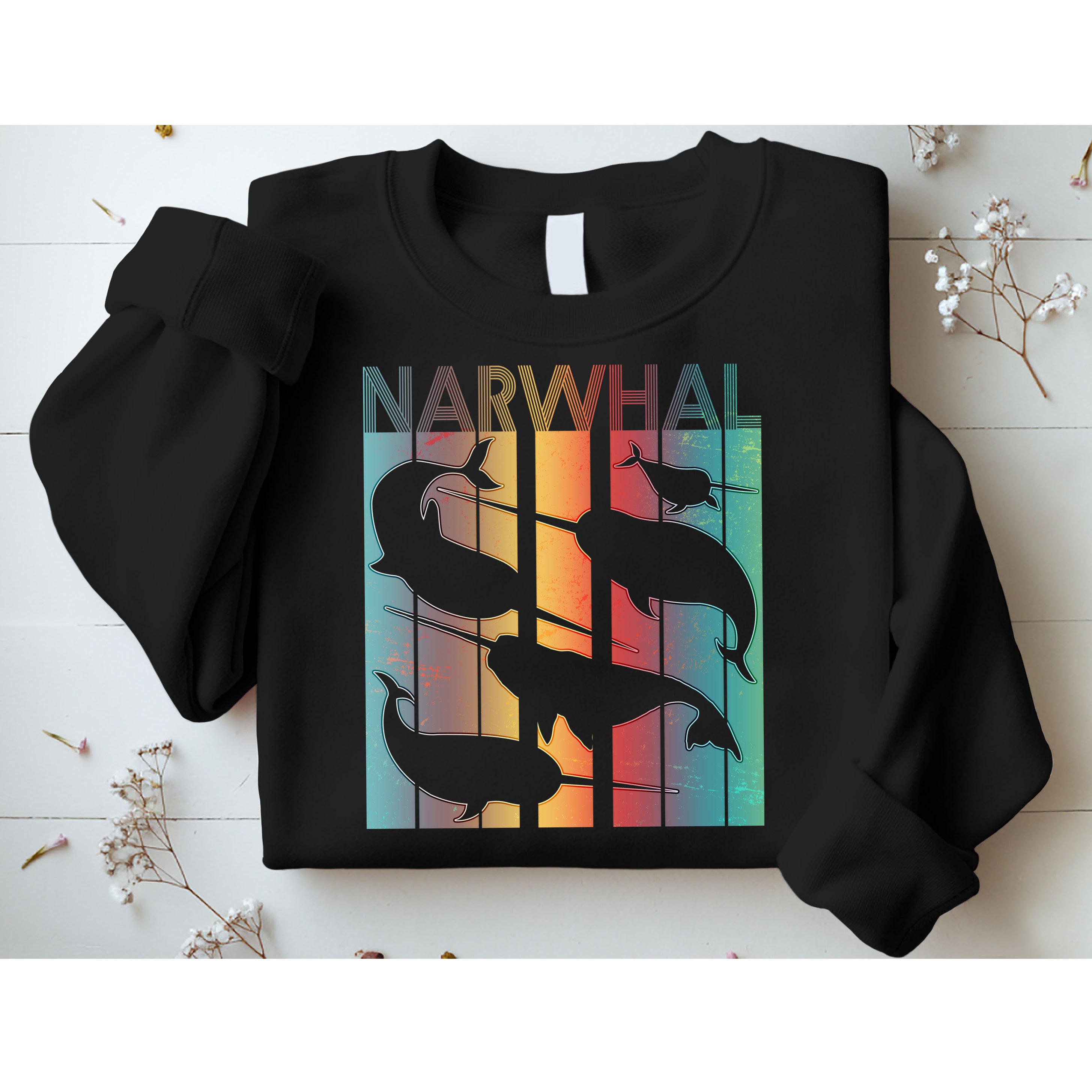 Retro Narwhal Sweatshirt