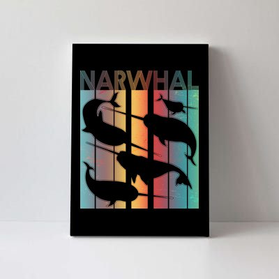 Retro Narwhal Canvas