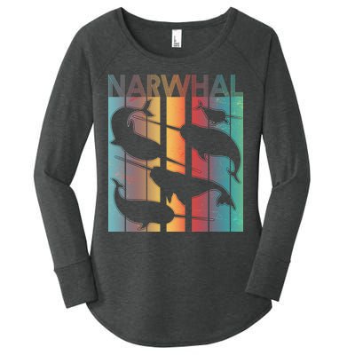 Retro Narwhal Women's Perfect Tri Tunic Long Sleeve Shirt