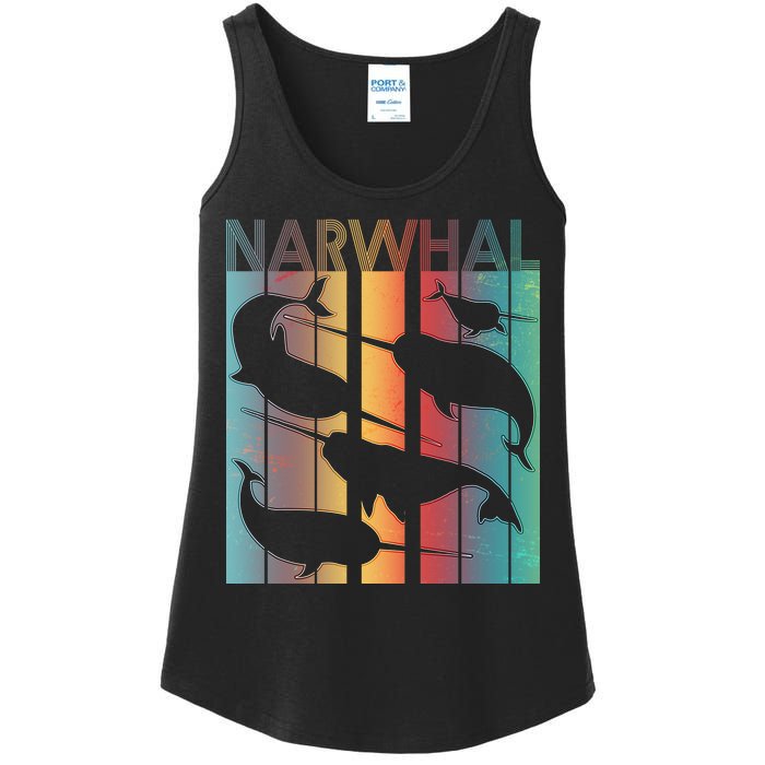 Retro Narwhal Ladies Essential Tank