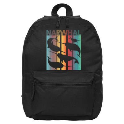 Retro Narwhal 16 in Basic Backpack