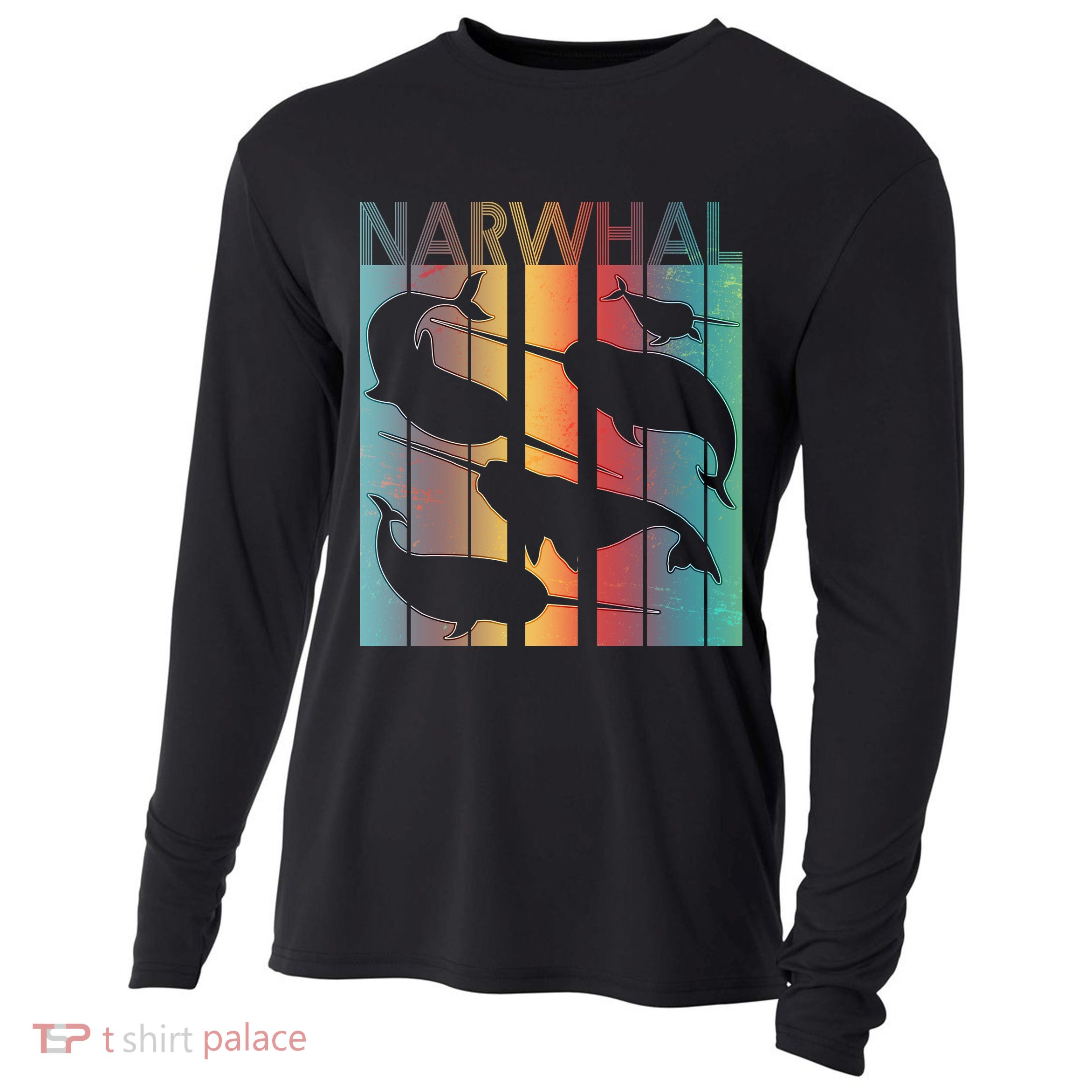 Retro Narwhal Cooling Performance Long Sleeve Crew