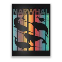 Retro Narwhal Poster