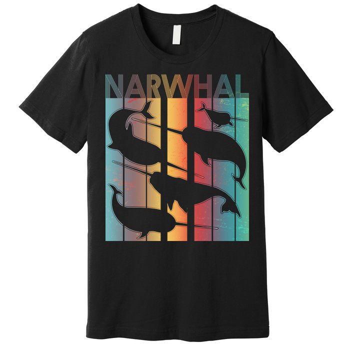 Retro Narwhal Premium T-Shirt