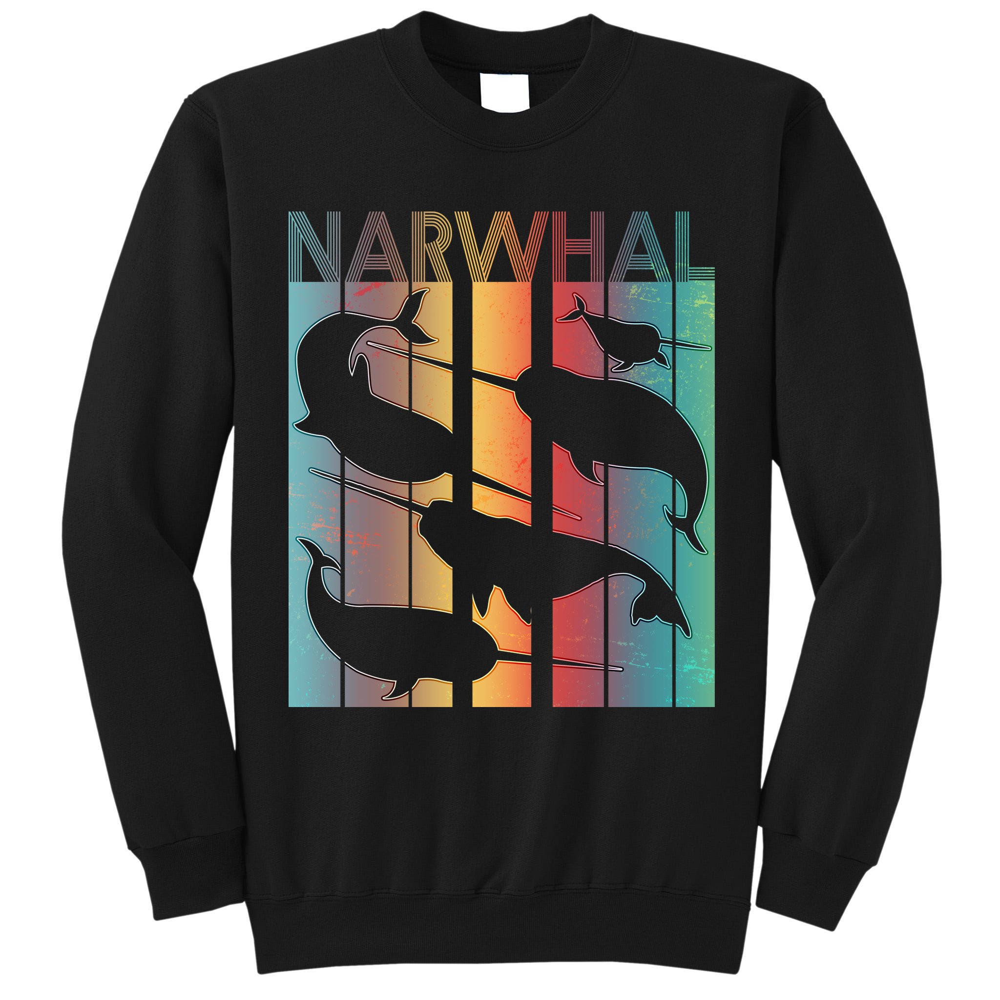 Retro Narwhal Tall Sweatshirt
