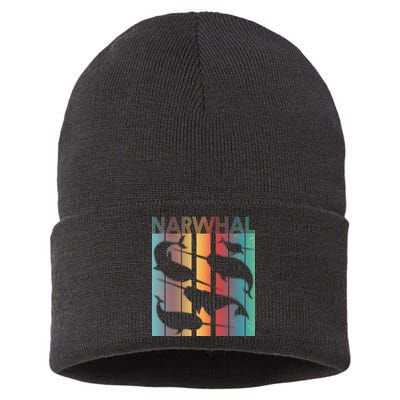 Retro Narwhal Sustainable Knit Beanie