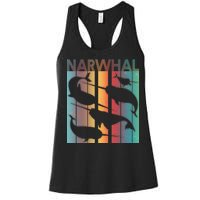 Retro Narwhal Women's Racerback Tank