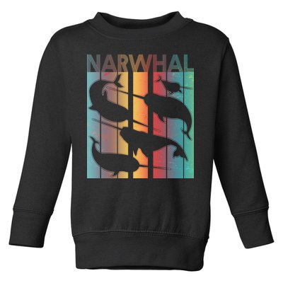 Retro Narwhal Toddler Sweatshirt