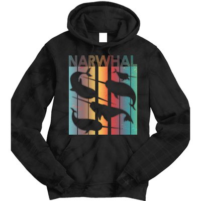 Retro Narwhal Tie Dye Hoodie