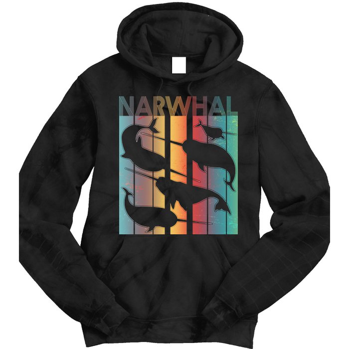 Retro Narwhal Tie Dye Hoodie