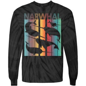 Retro Narwhal Tie-Dye Long Sleeve Shirt