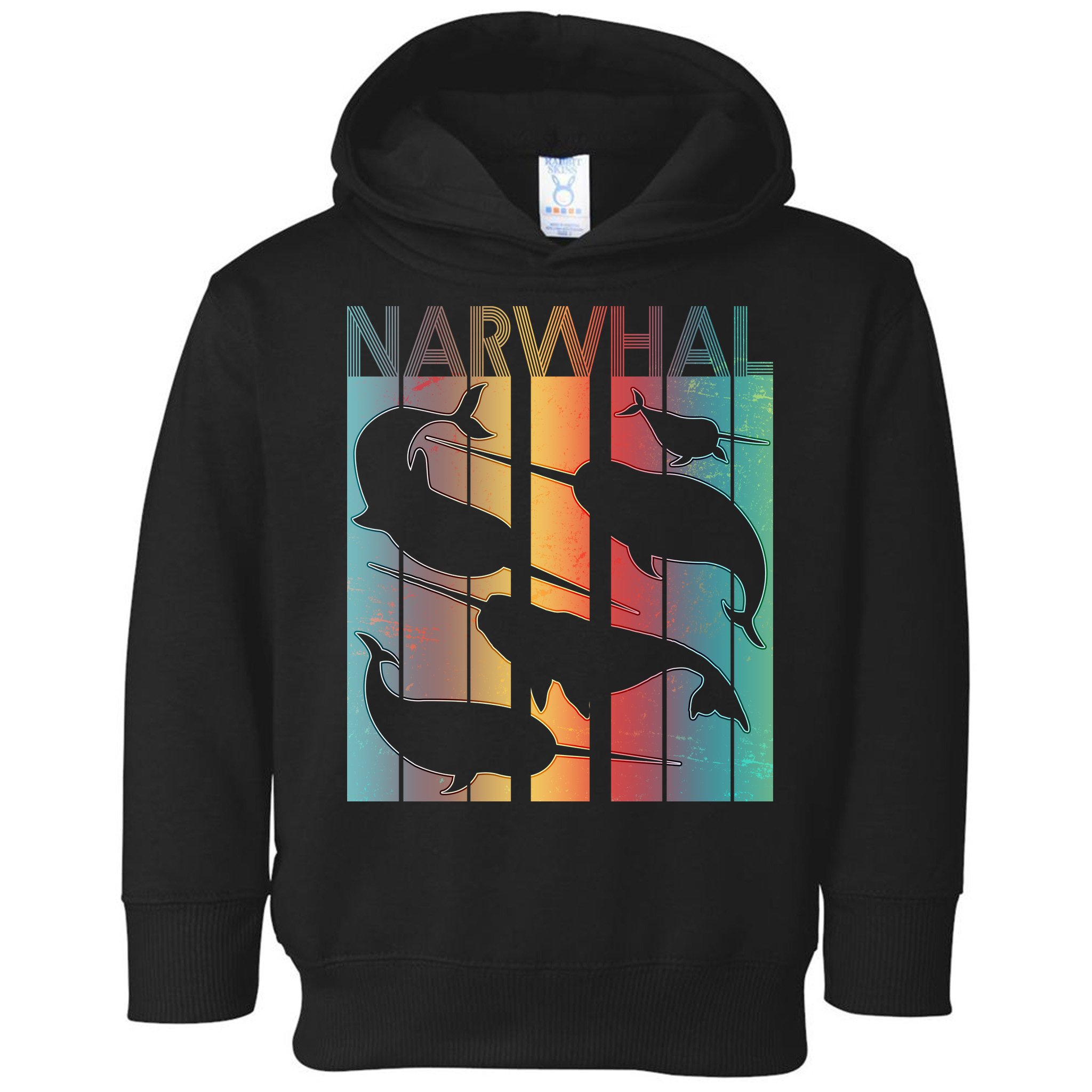 Retro Narwhal Toddler Hoodie
