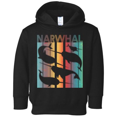 Retro Narwhal Toddler Hoodie