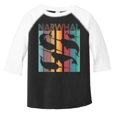 Retro Narwhal Toddler Fine Jersey T-Shirt