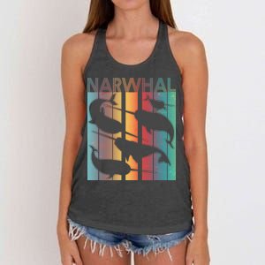 Retro Narwhal Women's Knotted Racerback Tank