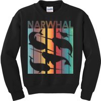 Retro Narwhal Kids Sweatshirt