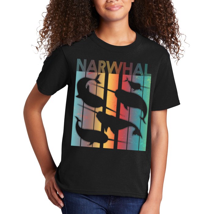 Retro Narwhal Kids T-Shirt