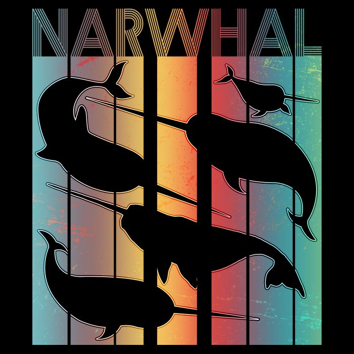 Retro Narwhal Kids T-Shirt