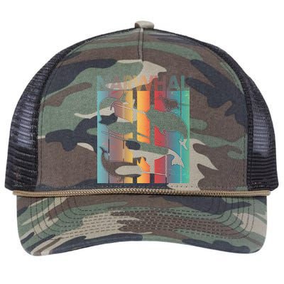 Retro Narwhal Retro Rope Trucker Hat Cap