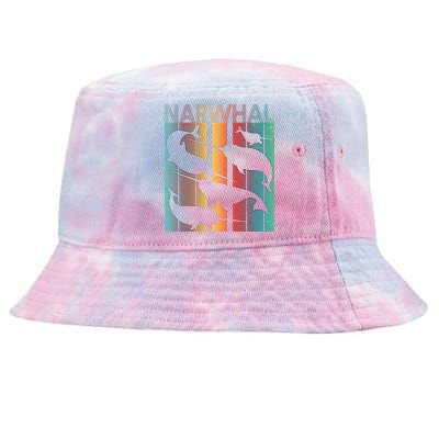 Retro Narwhal Tie-Dyed Bucket Hat