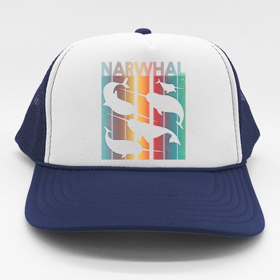 Retro Narwhal Trucker Hat