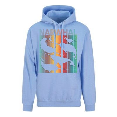 Retro Narwhal Unisex Surf Hoodie