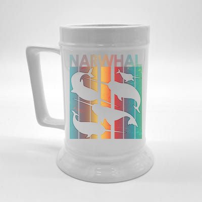 Retro Narwhal Beer Stein