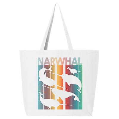 Retro Narwhal 25L Jumbo Tote