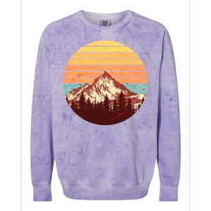 Retro Nature Mountains Colorblast Crewneck Sweatshirt