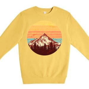 Retro Nature Mountains Premium Crewneck Sweatshirt