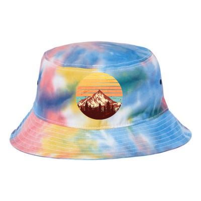 Retro Nature Mountains Tie Dye Newport Bucket Hat