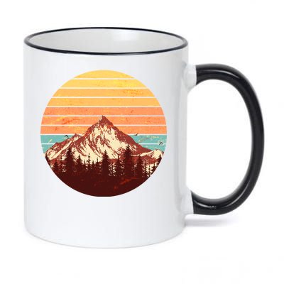 Retro Nature Mountains 11oz Black Color Changing Mug