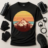 Retro Nature Mountains Cooling Performance Crew T-Shirt