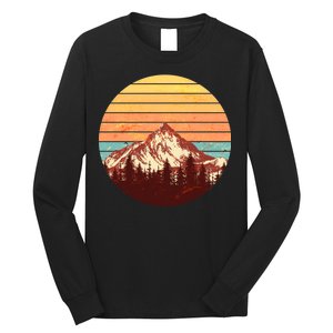 Retro Nature Mountains Long Sleeve Shirt