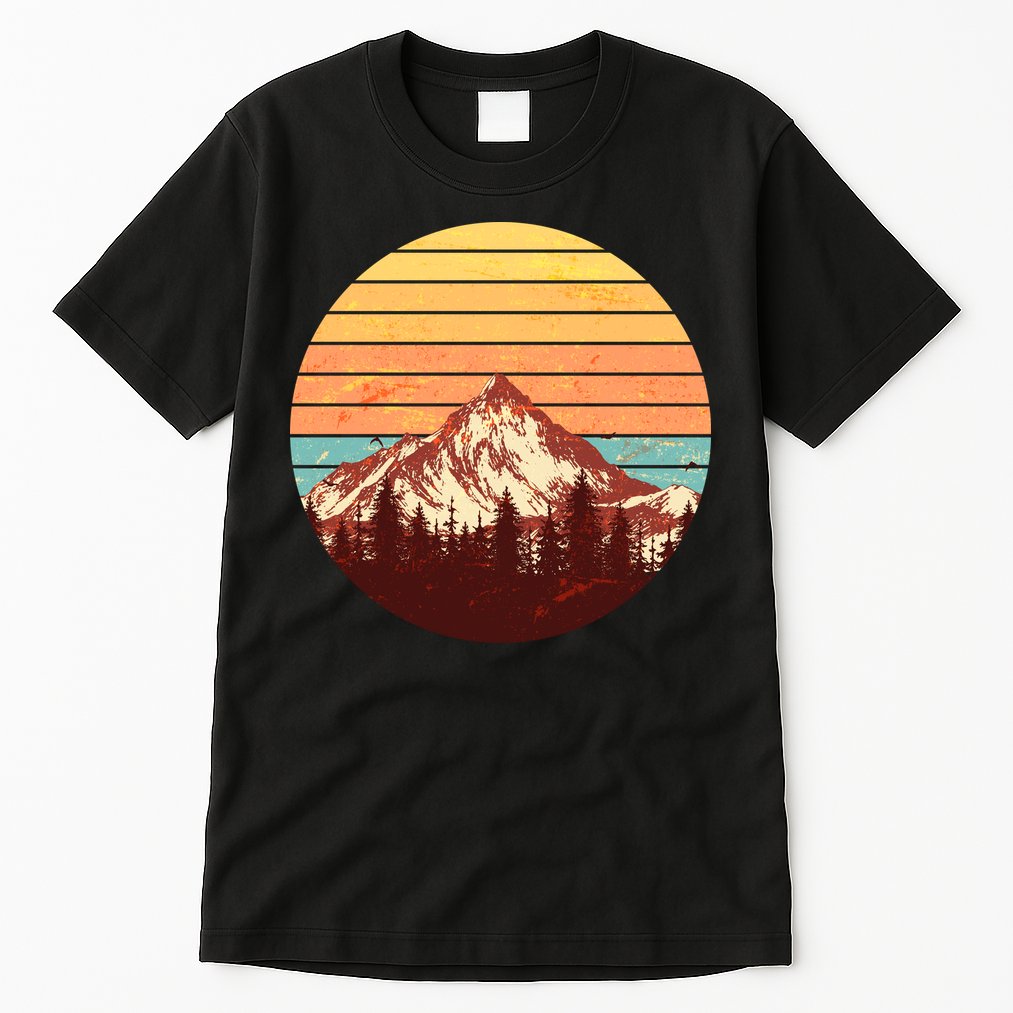 Retro Nature Mountains Tall T-Shirt