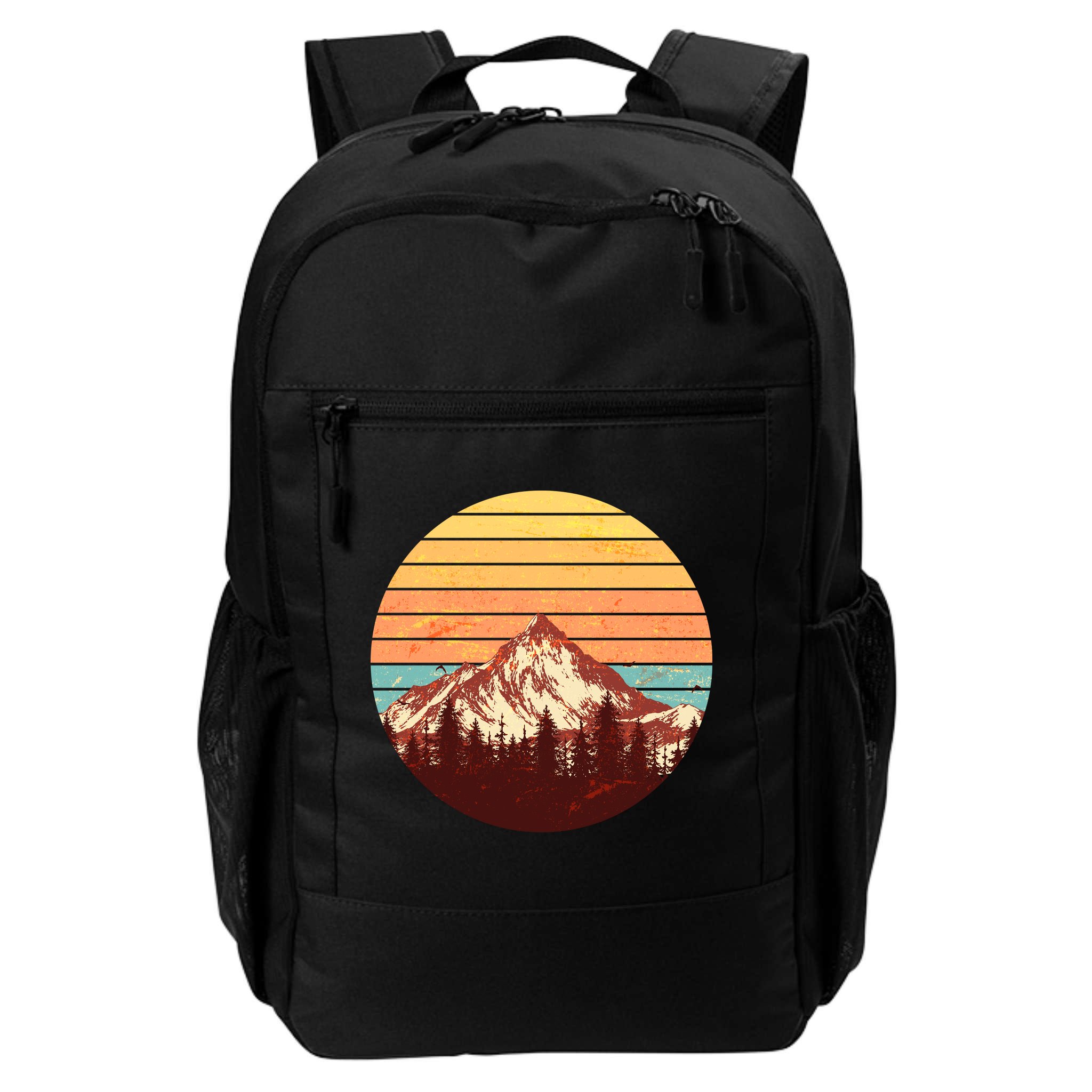 Retro Nature Mountains Backpack